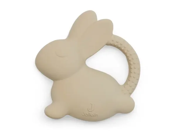 Jollein - Bijtring rubber - Bunny - Nougat