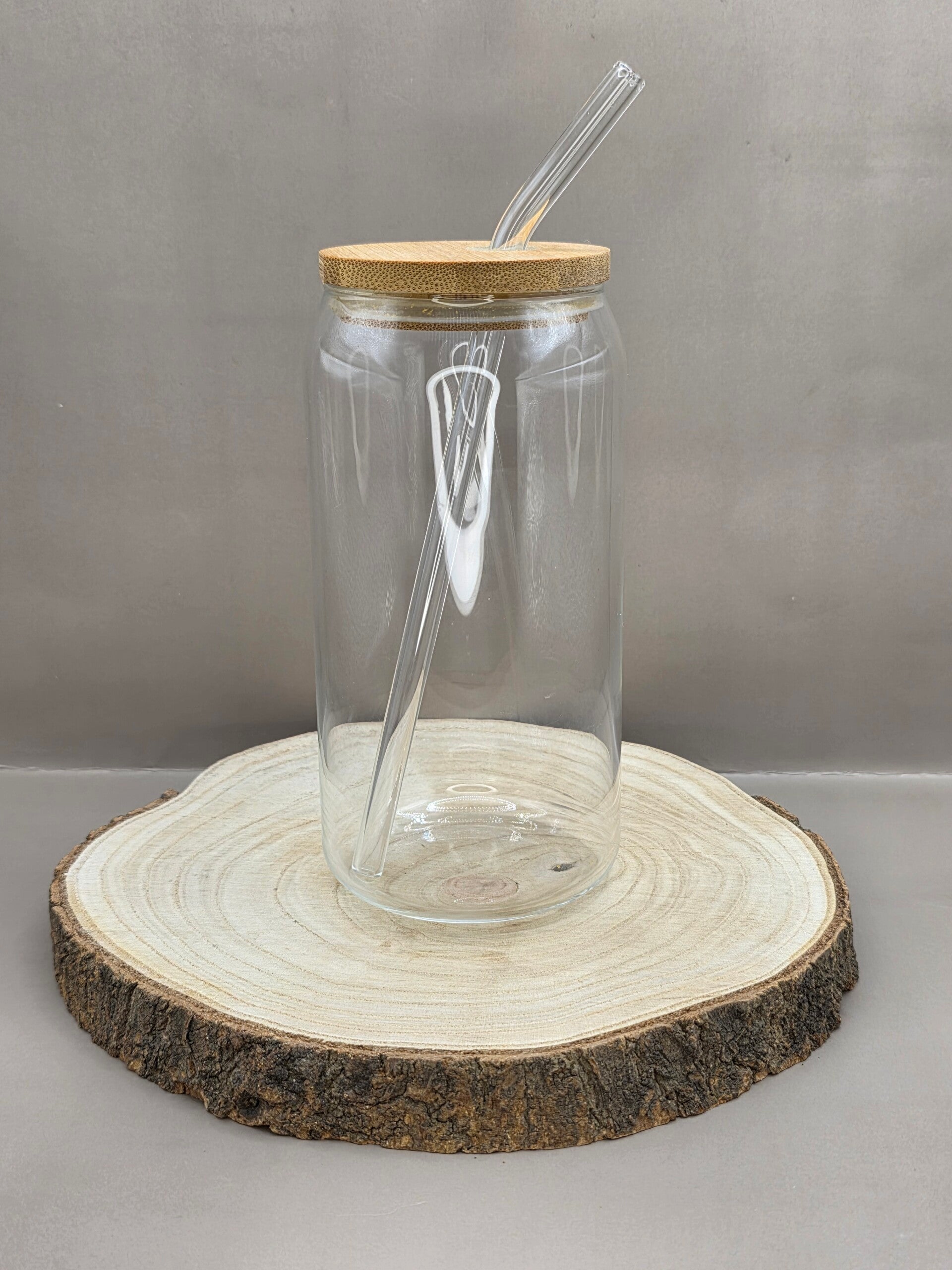 Trinkglas mit Deckel und Strohhalm 500 ml