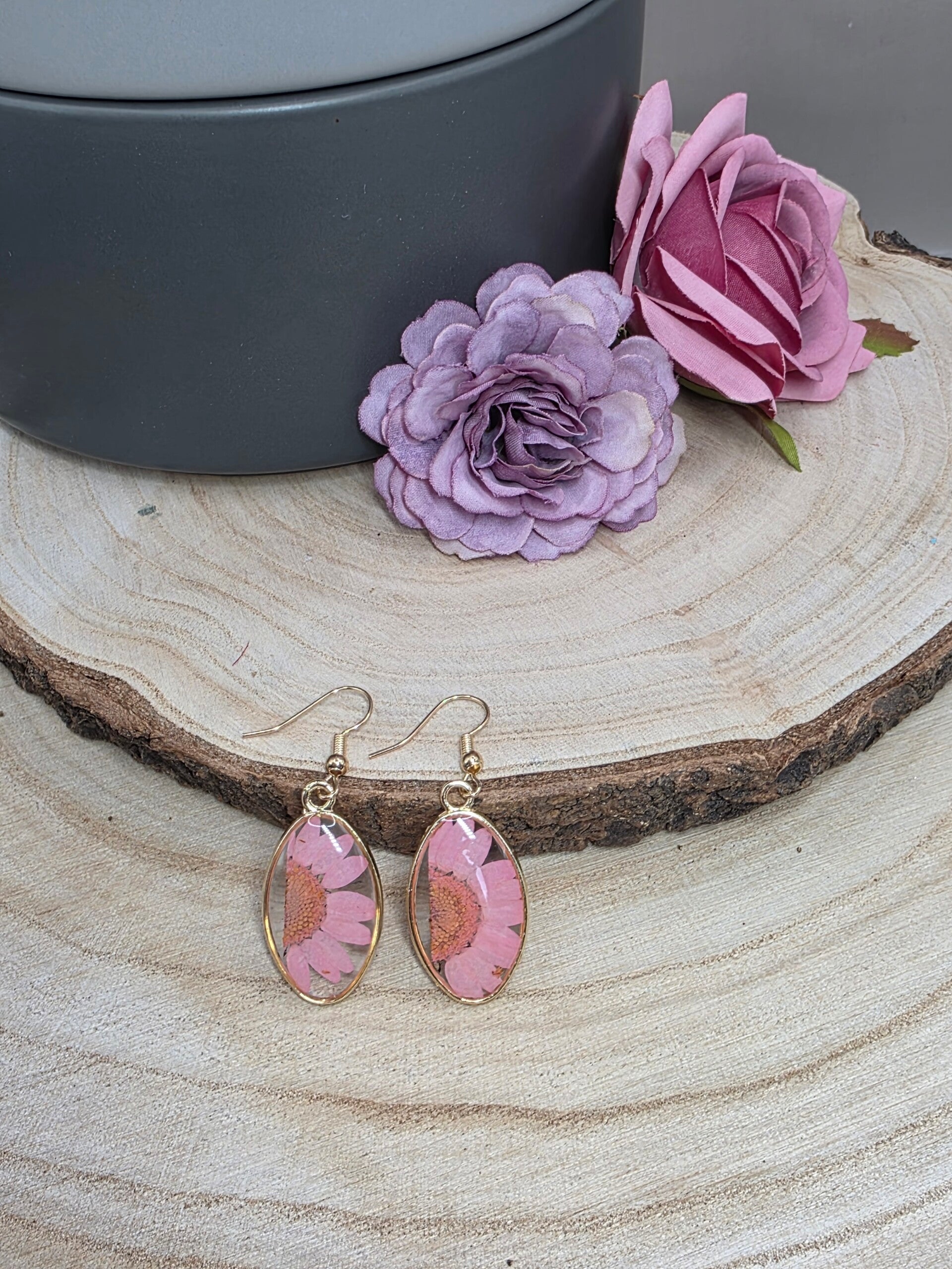 Ohrringe Blüten Rosa