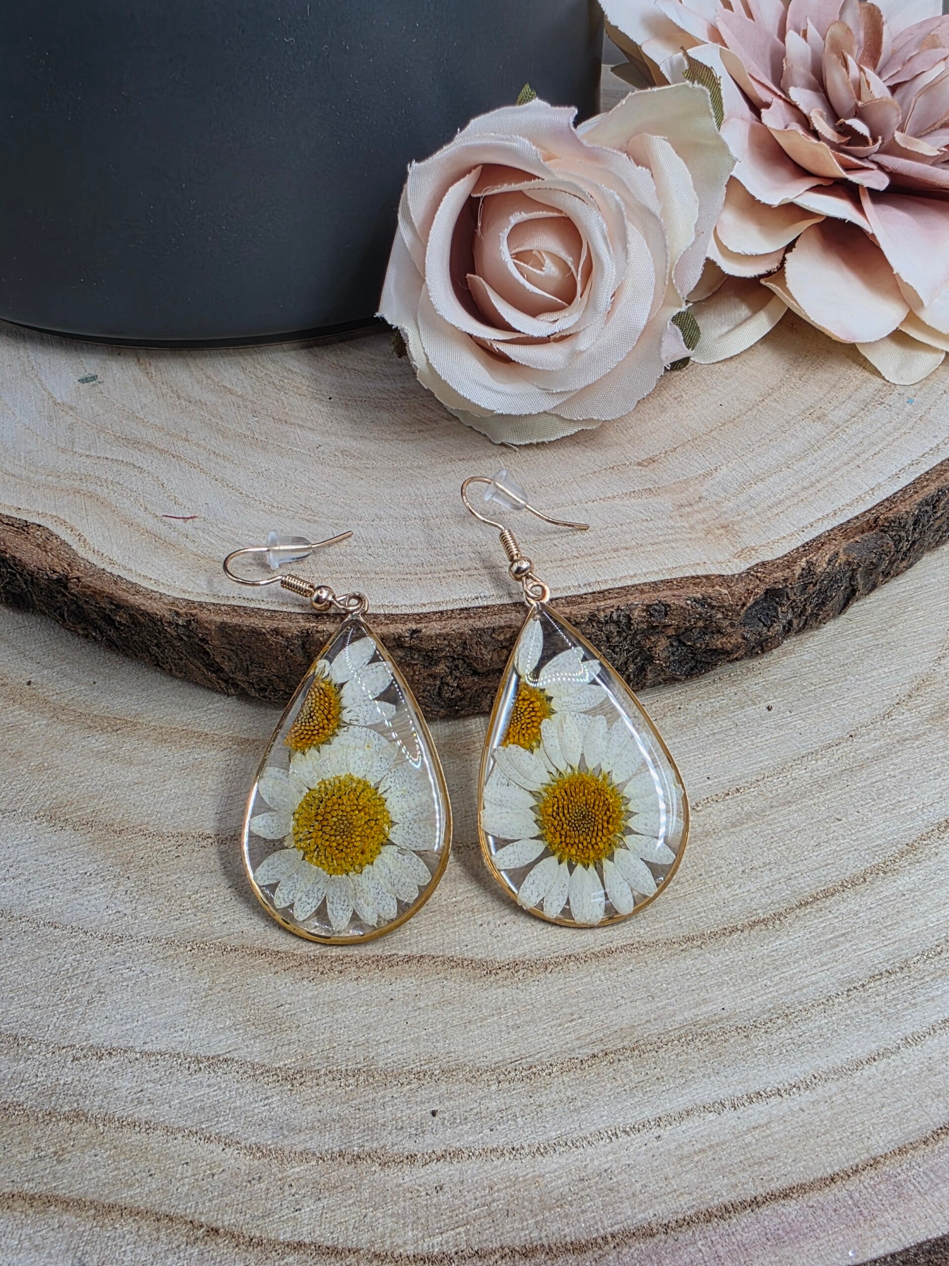 Ohrringe Blüten Weiß