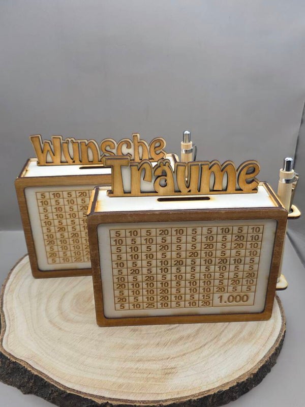 Geldbox/Sparbox Wünsche und Träume