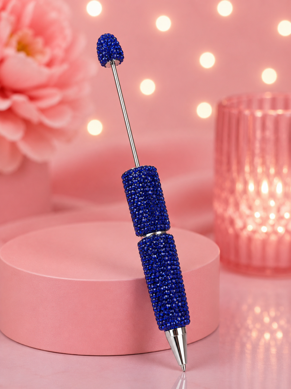 Kugelschreiber Glitzer dunkelblau