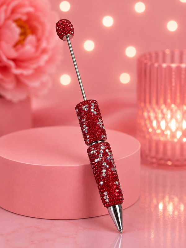 Kugelschreiber Glitzer rot