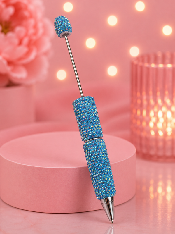 Kugelschreiber Glitzer blau