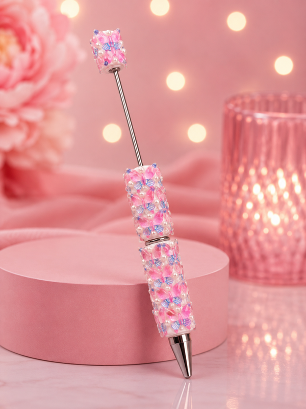 Kugelschreiber mit Figuren Schmetterling pink