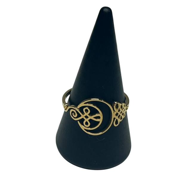 Anillo Luna con Nudo de Bruja