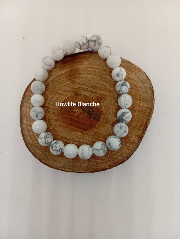Bracelet Howlite Blanche