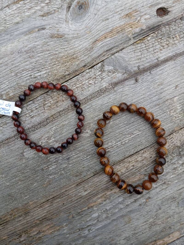 Bracelet Œil de Tigre et Taureau