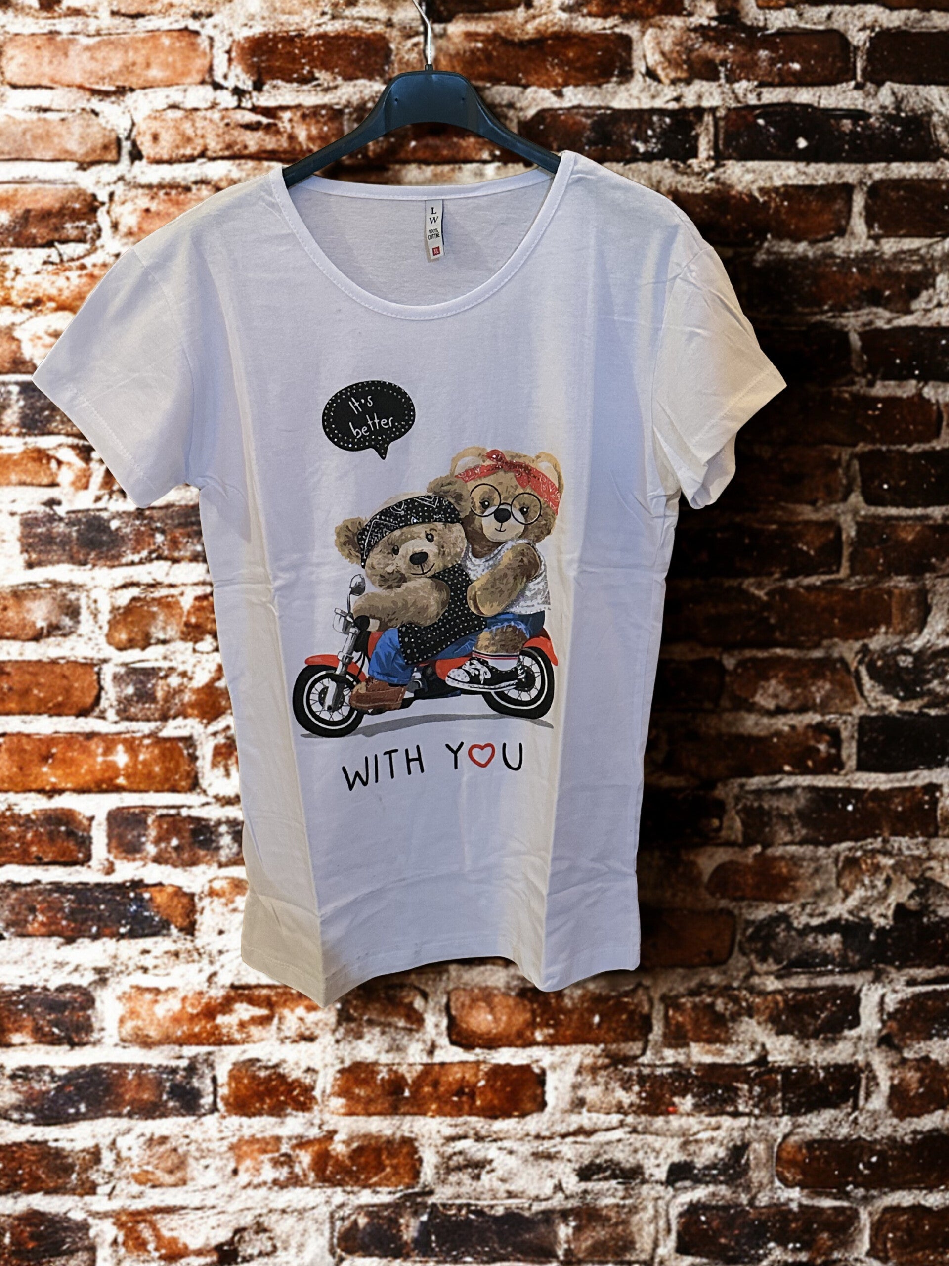 T-shirt orsi whit you