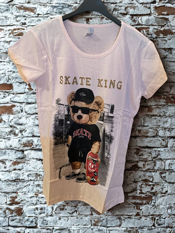 T-shirt skate king rosa