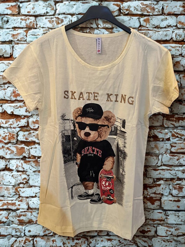 T-shirt skate king gialla