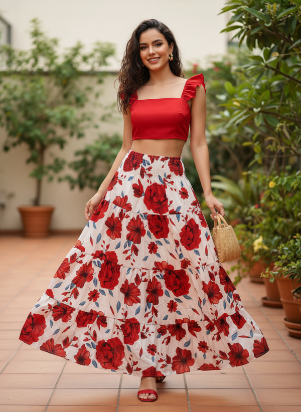 Vestito floreale 2pz