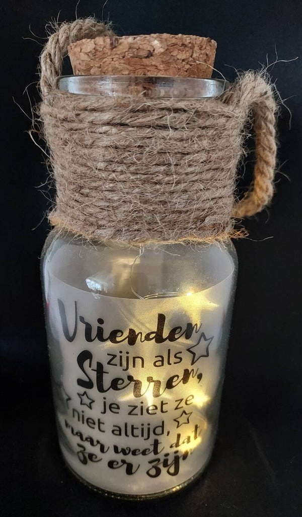 Stopfles met verlichting Vrienden