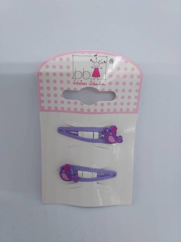 Haarclips vogel paars