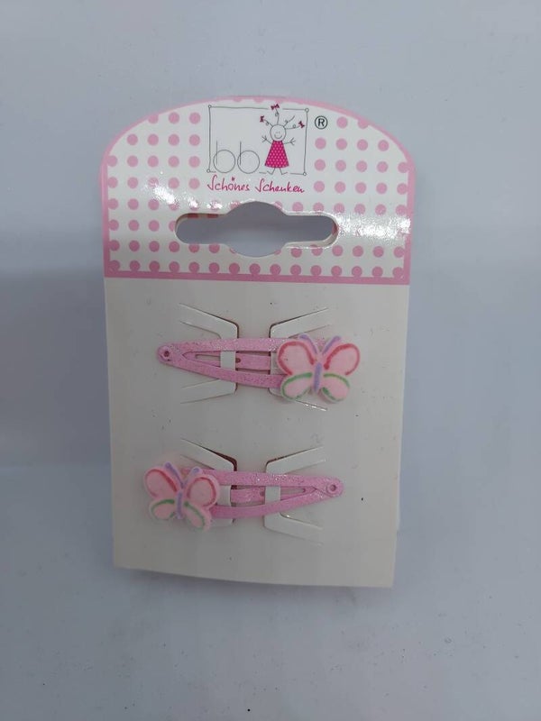 Haarclips vlinder lichtroze