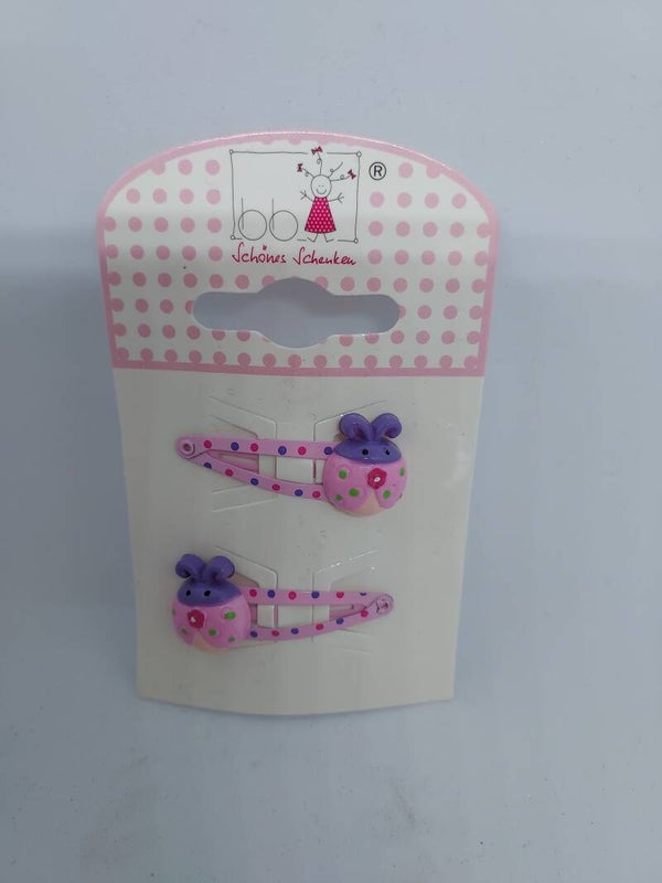 Haarclips lieveheersbeestje roze