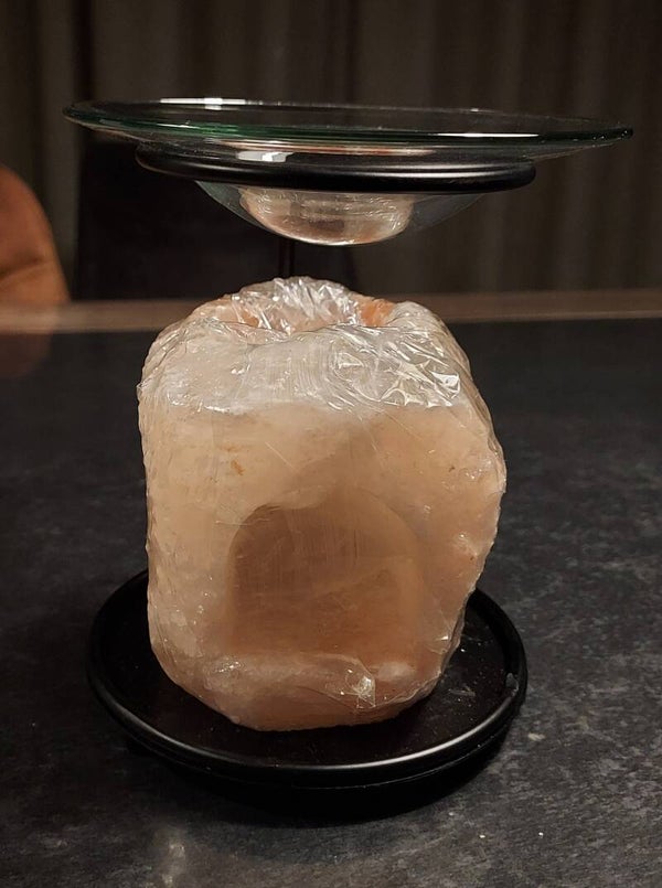 Aroma diffuser set met Himalaya zout waxinehouder +gratis amberblokje