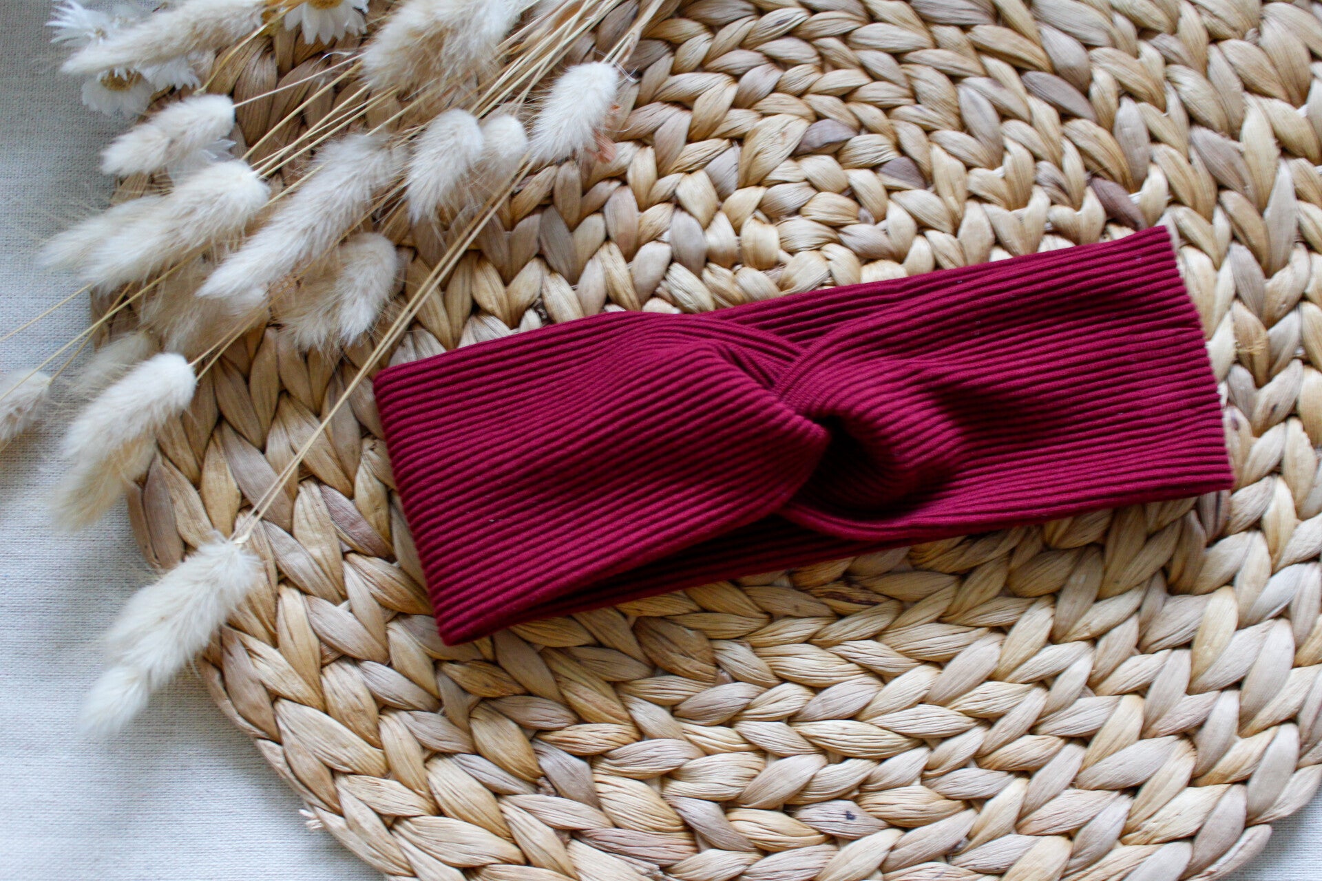 Stirnband "Twist" bordeaux (8-13 )