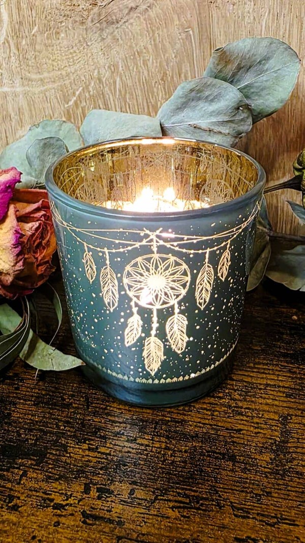 Kerzenhalter metallic Traumfänger 7,3 x 8 cm