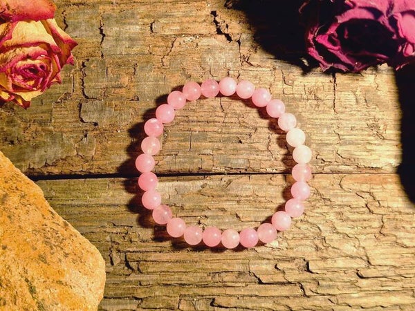 Armband Rosenquarz 6mm