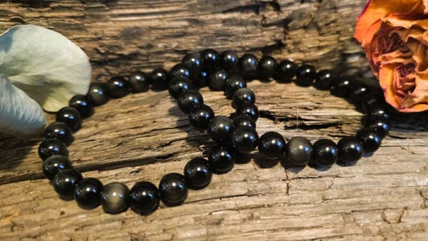 Armband Regenbogen Obsidian 8 mm Perlen