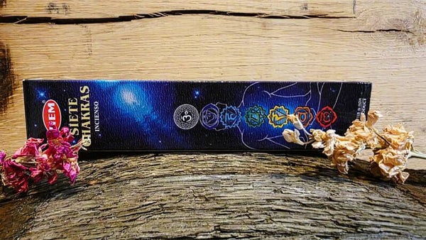 Räucherstäbchen HEM Sieben Chakra (7er Packung mit je 5 Stück = 35 Stück)