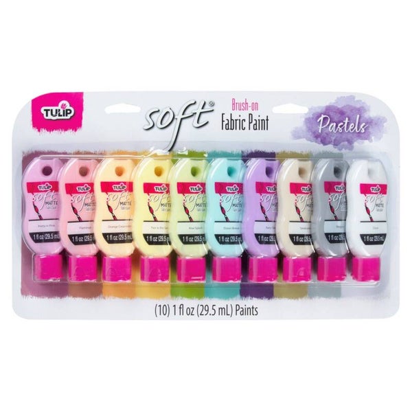 Tulip Soft Pastel, Matte Brush-On Soft Fabric Paint Pastel 10x1 fl oz (47282)