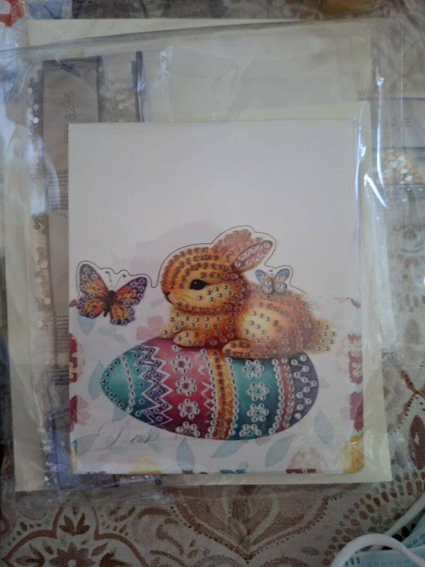 Diamond Painting, 6 Grußkarten, Komplettes Set, von Love2Craft, Ostern