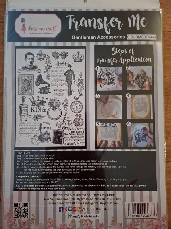 Dress my Craft Transfer me Gentleman Accessoires