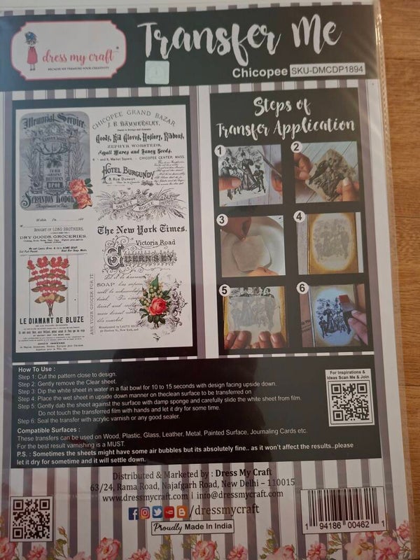 Dress my Craft Transfer me Chicopee