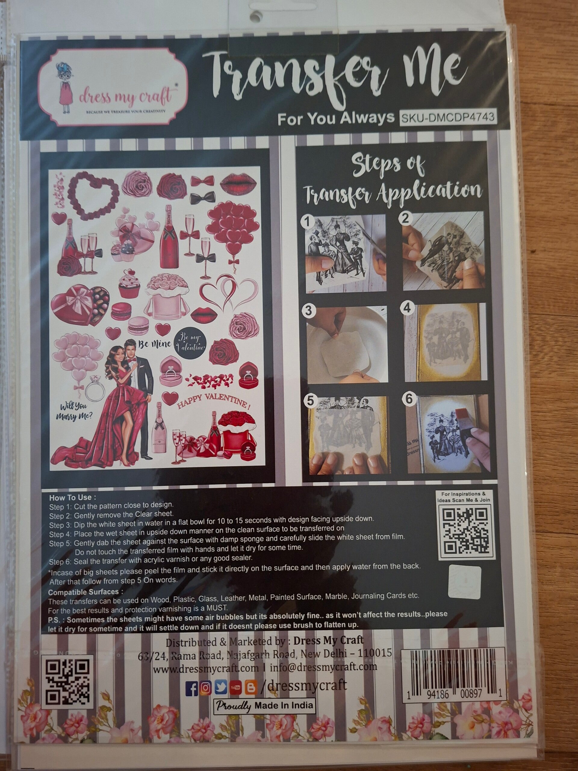 Dress my Craft Transfer me For You always