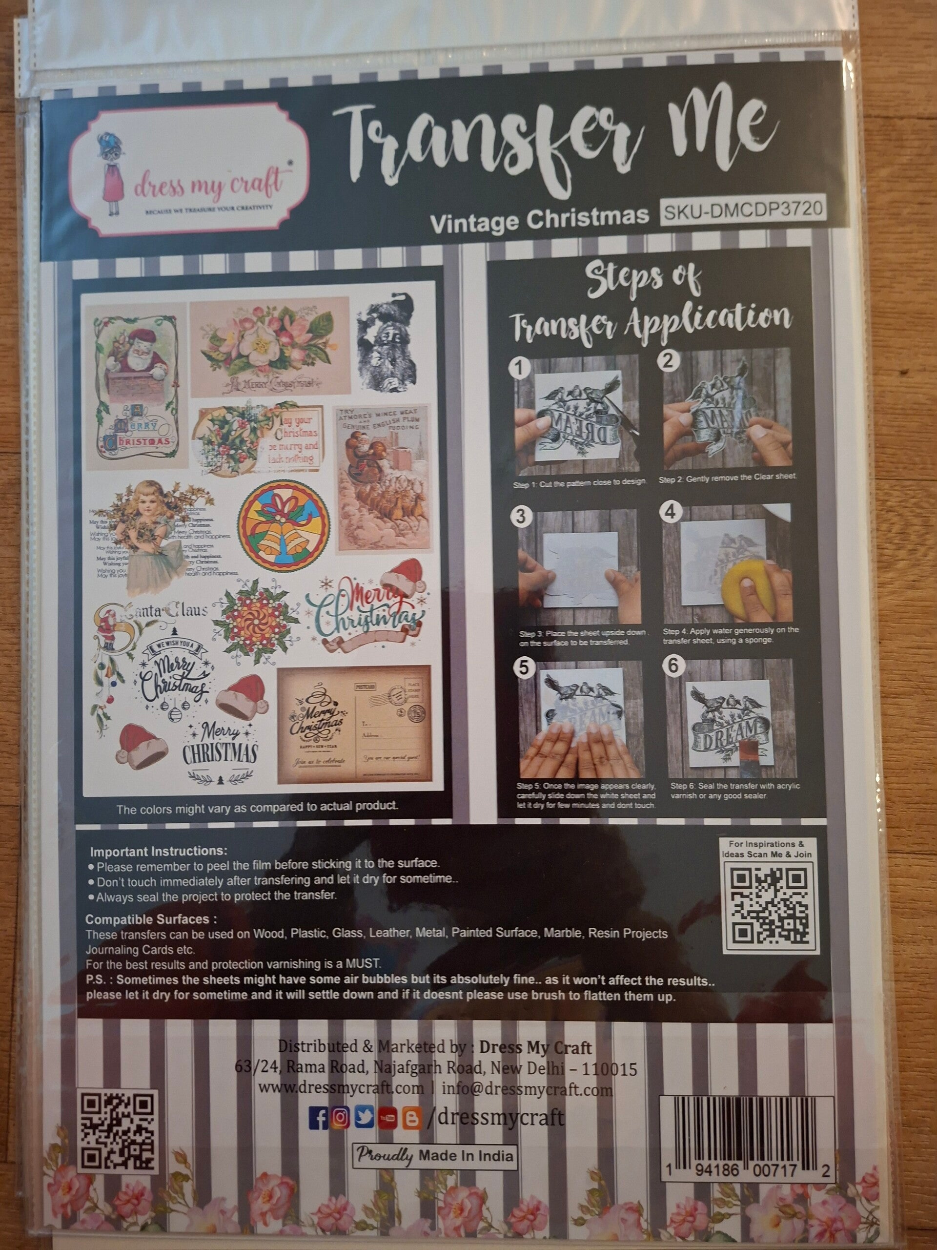 Dress my Craft Transfer me Vintage Christmas