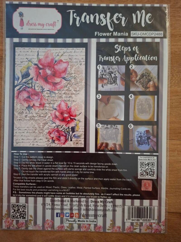 Dress my Craft Transfer me Flower Mania