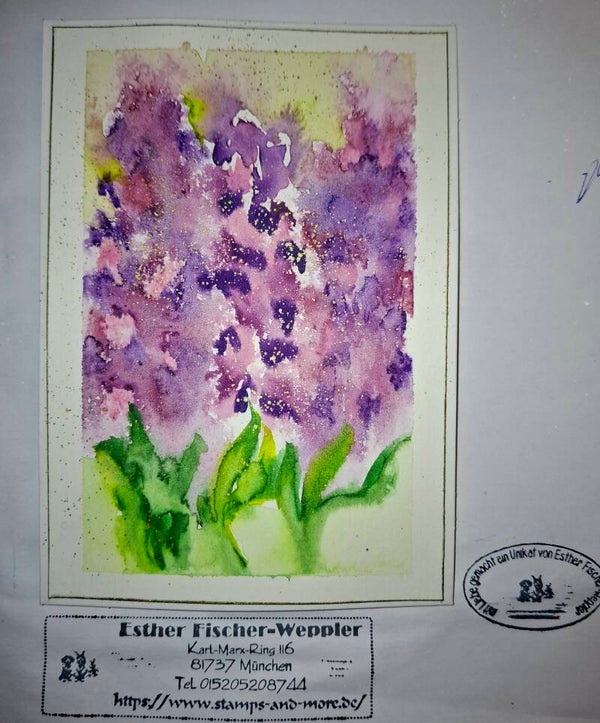 Workshops Aquarell Grußkarte Blumen komplett mit Material