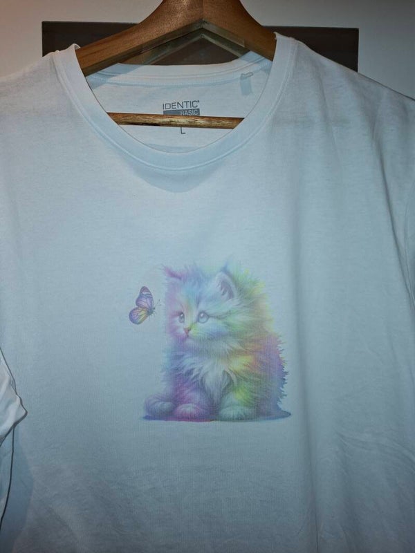 T Shirts, Regenbogen Katze mit verschiedenen Motiven
