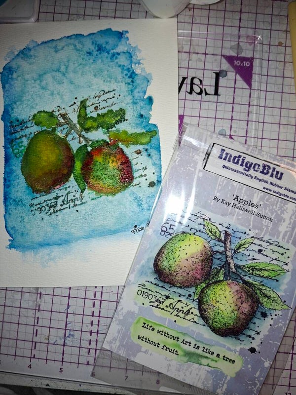 IndigoBlu Unmonted Rubber Stamps Apple IND0864