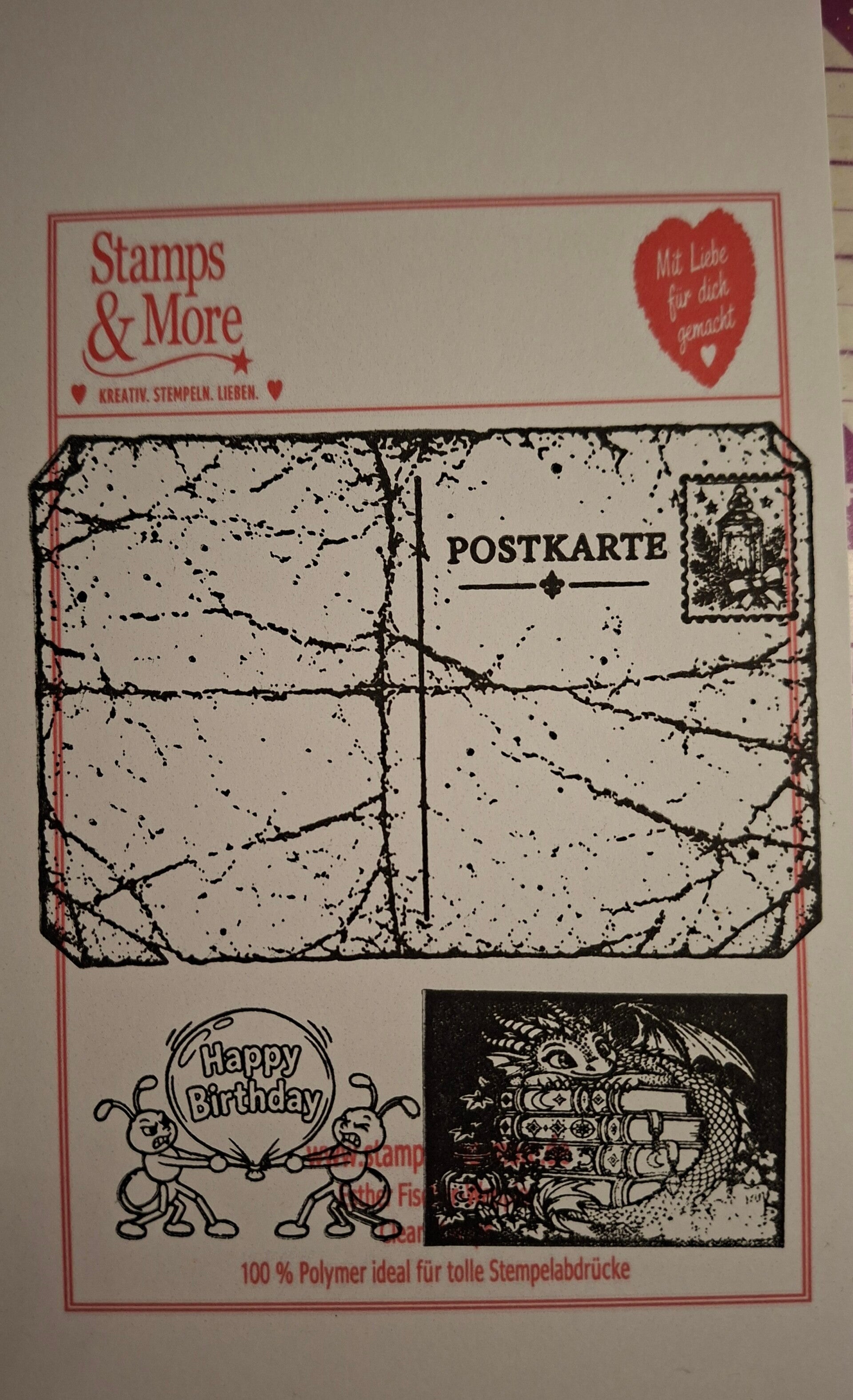 💌 Postgeflüster, Postage, knautsche Postcard– Neue Clear Stamps A6  🖤