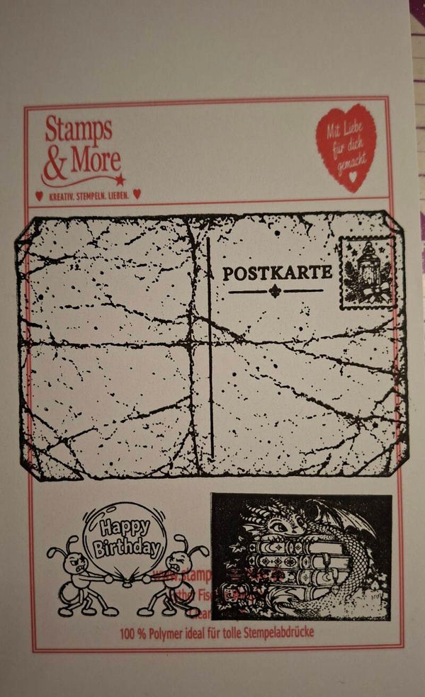 💌 Postgeflüster, Postage, knautsche Postcard– Neue Clear Stamps A6  🖤