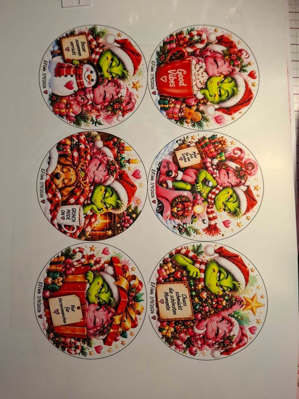 Grinch Bilder für Untersetzer oder Weihnachtskarten, DIGITALER DOWNLOAD – KEIN PHYSISCHES PRODUKT