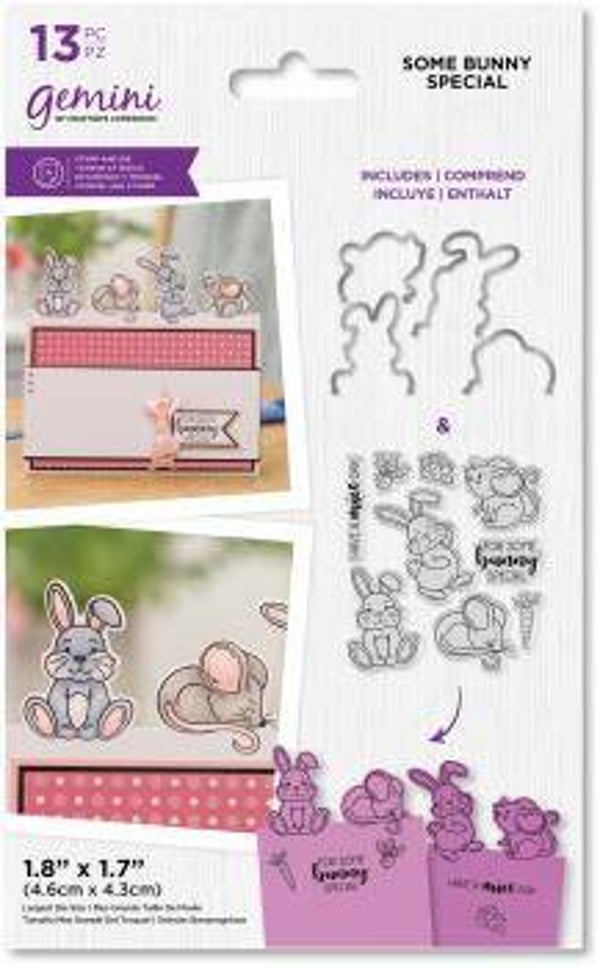 Crafters Companion Gemini Cute Character Some Bunny Special - Stempel & Stanze