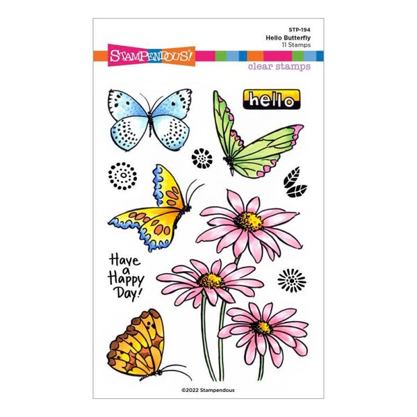 Stampendous Clear Stamps – Hallo Schmetterling Stampendous Clear Stamps – Hello Butterfly STP-194