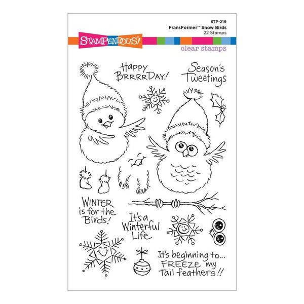 Stampendous Clear Stamp Set-FransFormer Snow Birds