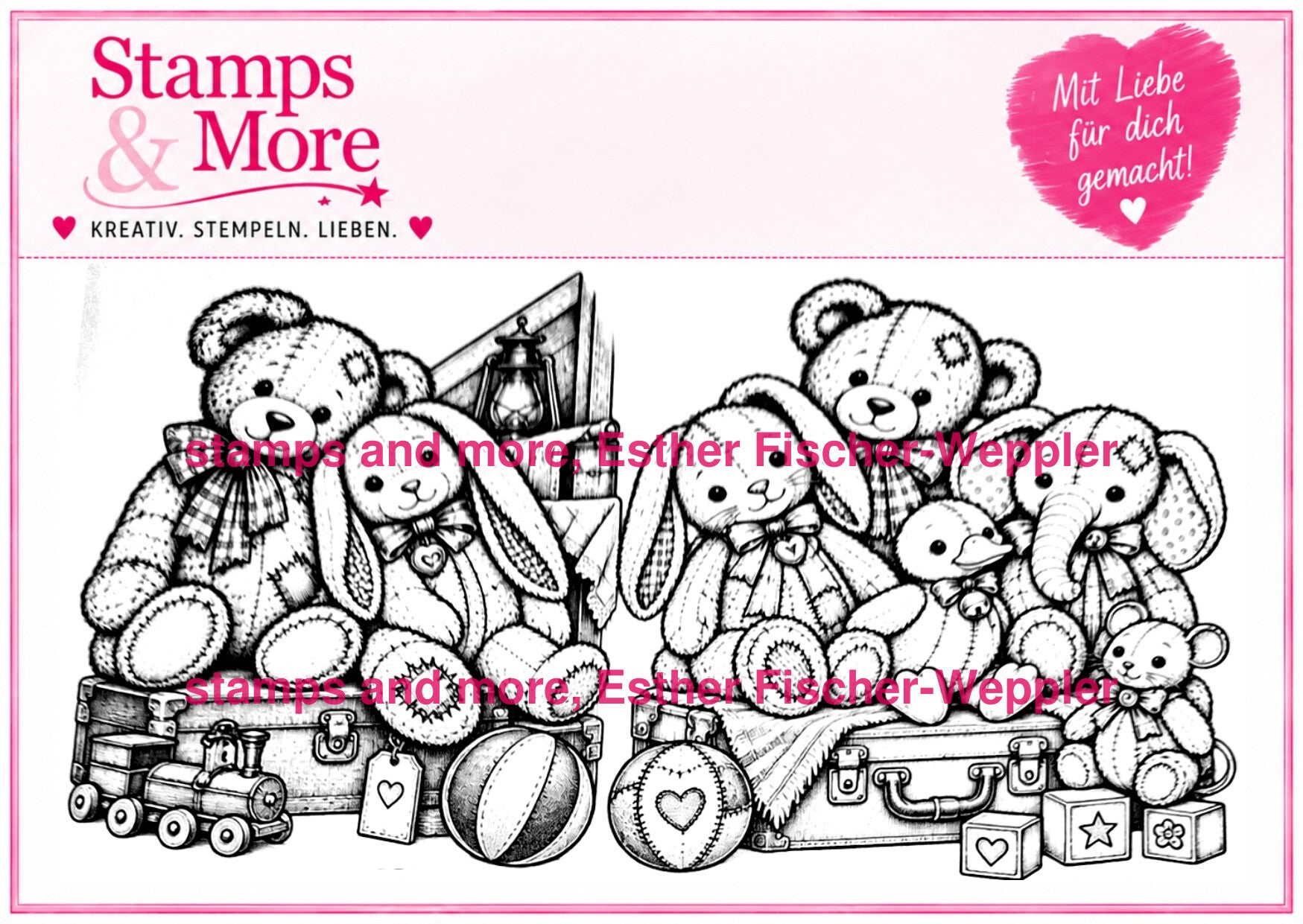 Baby Geflüster, Kindergeburtstag  – Clear Stamps , 2 x A 6 Platte Clear Stamps im Set, 2 tolle Motive