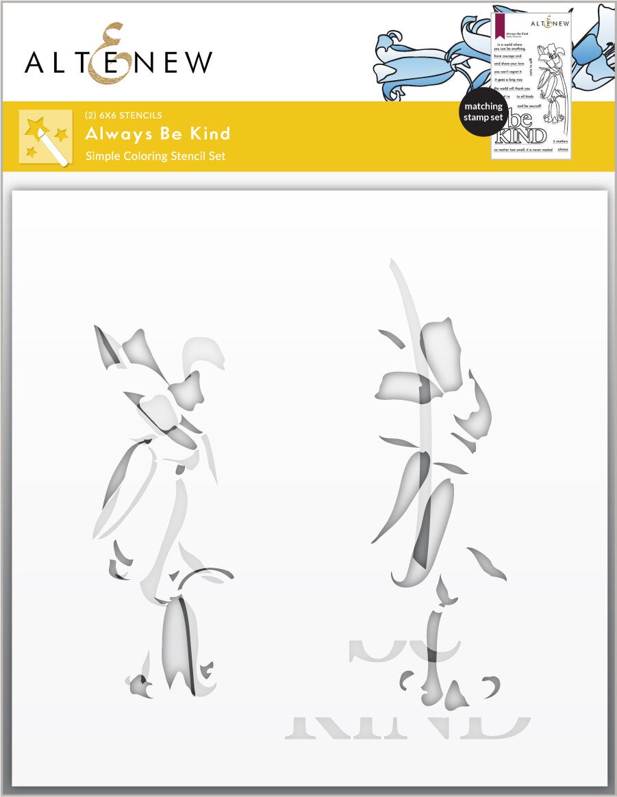 Altenew Always Be Kind Einfaches Malschablonen-Set (2 in 1)