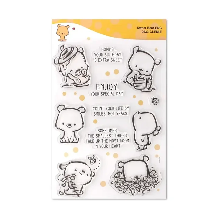 Impronte D'Autore, ClearMi Sweet Bear Eng Clear Polymer Stamps