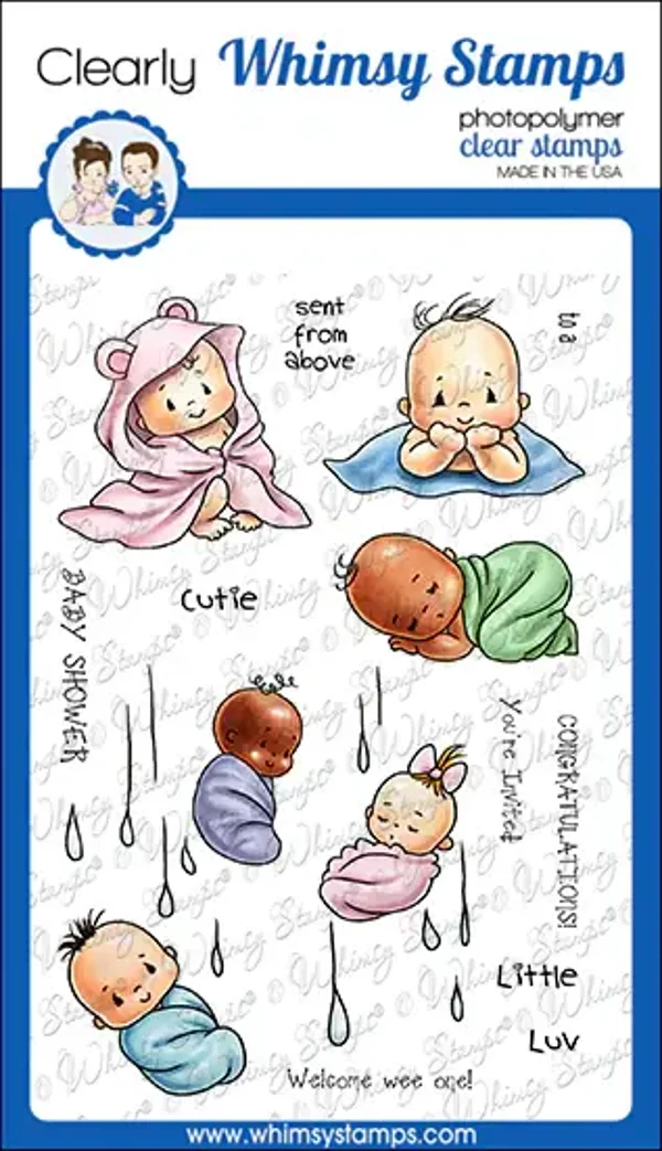 Whimsy Stamps Babies from Above Clear Stamps C1388, Geburt