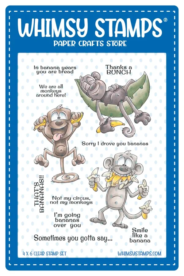 Whimsy Stamps Banana Bunch Clear Stamps DP117
