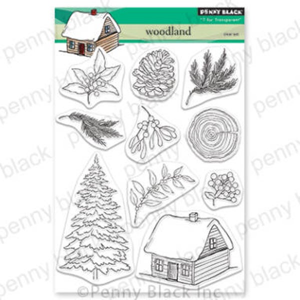 Penny Black Inc, Woodland, WALD 31-019, Clear Stamps