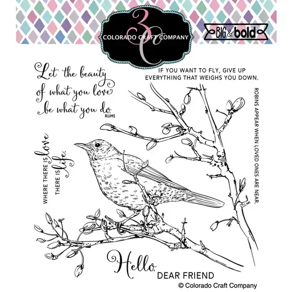 Colorado Craft Company BB441 Big & Bold ~Dear Friend Robin