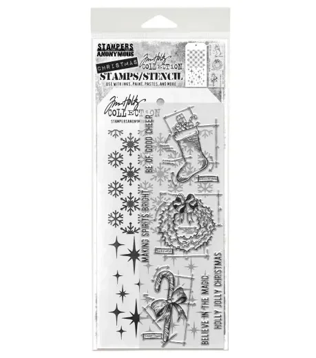 Stampers Anonymous Blueprint Christmas #1 Tim Holtz Stempel/Schablone (THMM191)